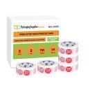 White Stop Signed Printed Tape - 3" x 110 Yds 2 Mil - 24 Rolls/Case