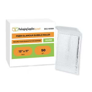 Glamour Bubble Mailers - Metallic Silver - 13.75