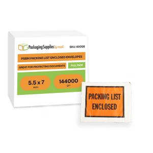 Packing List Envelopes - Full Face - 5.5 x 7 Inch - 144000/Full Pallet