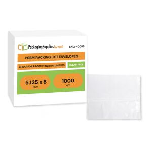 Packing List Envelopes - Clear Face - 5.125 x 8 Inch - 1000/Case