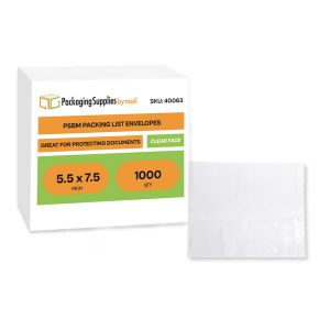 Packing List Envelopes - Clear Face - 5.5 x 7.5 Inch - 1000/Case