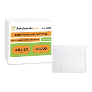 Packing List Envelopes - Clear Face - 4.5 x 5.5 Inch - 128000/Half Pallet