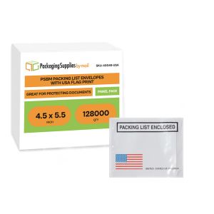 Packing List Envelopes With USA Flag Print - 4.5 x 5.5 Inch - 128000/Half Pallet