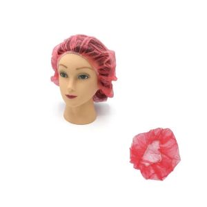 Red Disposable Bouffant Caps - 24