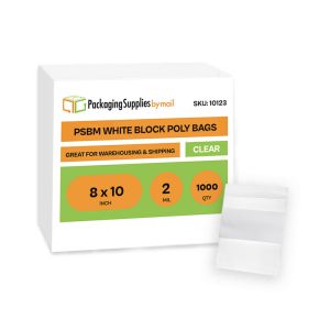 White Block Reclosable Bags - 8