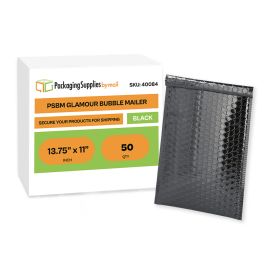 Black Metallic Glamour Bubble Mailers