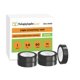 Black Strapping Tape 72 Qty 1 Inch