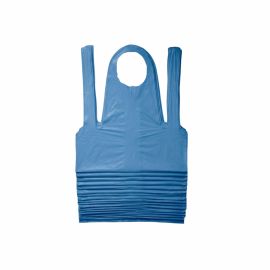 blue disposable polyethylene aprons for workplace safety