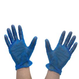 Blue Industrial Vinyl Gloves