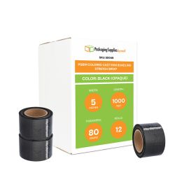 Colored Cast Mini Bundling Stretch Wrap Black Opaque 12 Qty
