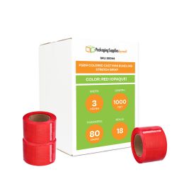 Colored Cast Mini Bundling Stretch Wrap Red Opaque 18 Qty