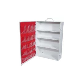 Empty Four Shelf Cabinet with Door Pouch