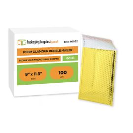 Glamour Bubble Mailers Gold 9 inch