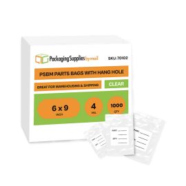 Parts Bags with Hang Hole 1000 Qty 6 x 9 Inch