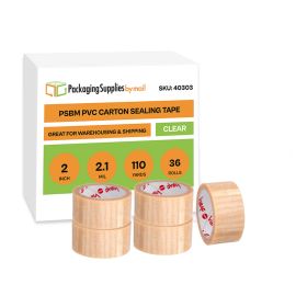 PVC Clear Carton Sealing Tape 36 Qty