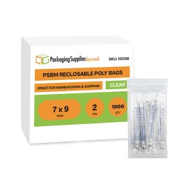 Reclosable Poly Bags 1000 Qty 7 x 9 Inch