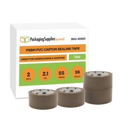Tan PVC Carton Sealing Tape 36 Qty