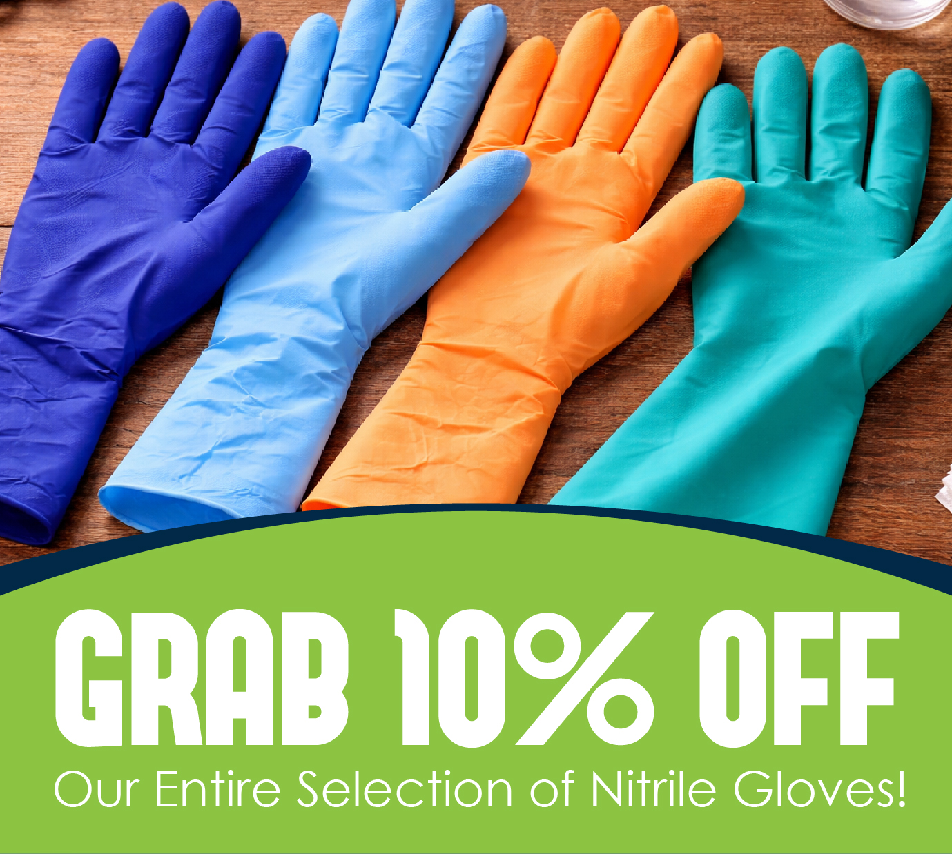 10% off Disposable Nitrile Gloves